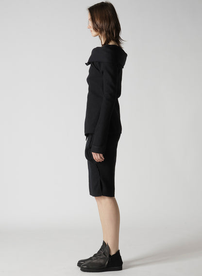 SHRINKED WOOL SERGE TULIP JACKET
