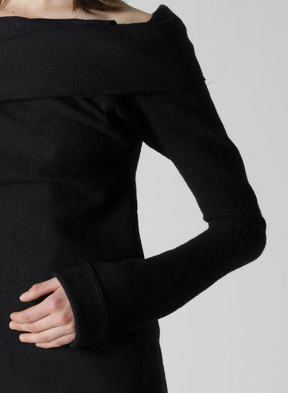 SHRINKED WOOL SERGE TULIP JACKET