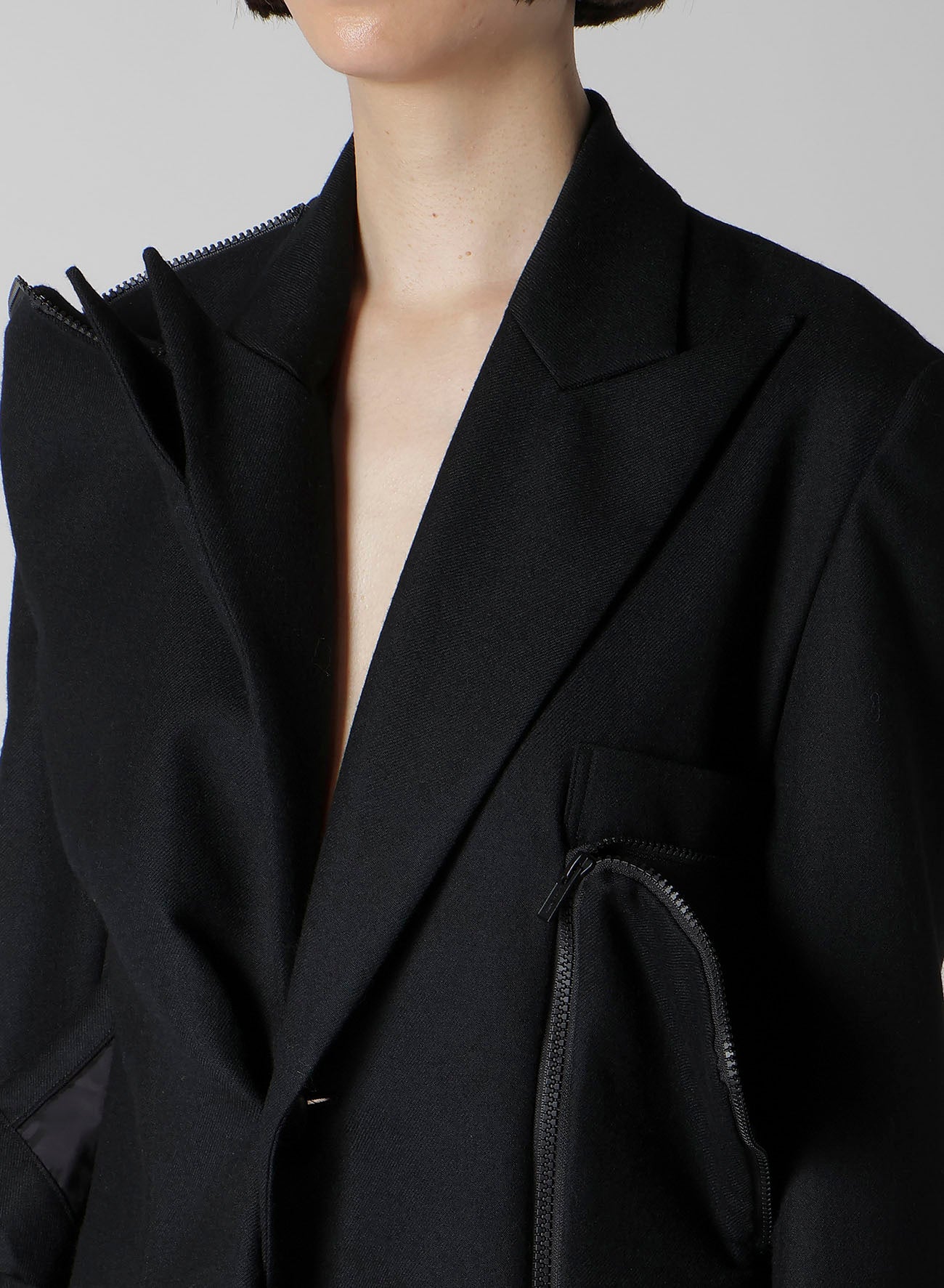 W/SAXONY  ZIP DETAIL JACKET