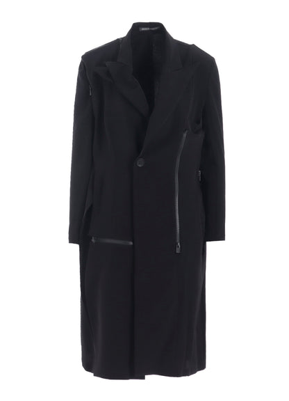 TA/PE CREPE DE CHINE ZIP DETAIL JACKET
