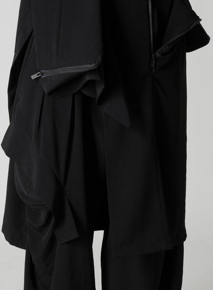 TA/PE CREPE DE CHINE ZIP DETAIL JACKET