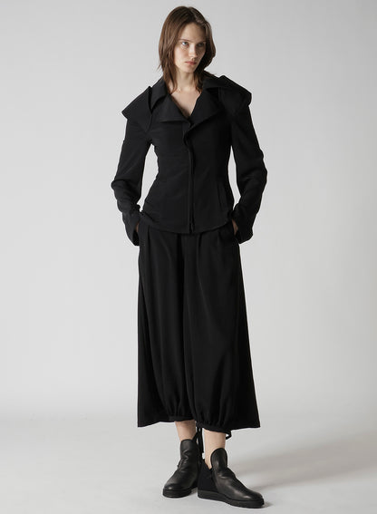 TA/PE CREPE DE CHINE O SHOULDER JACKET