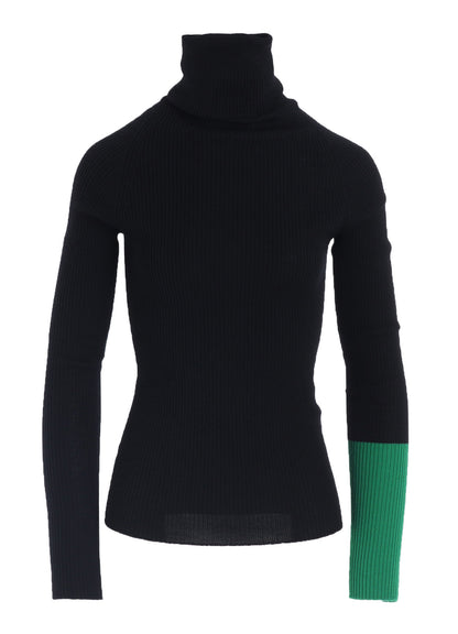 RIB COLOR COMBI HIGH NECK PO