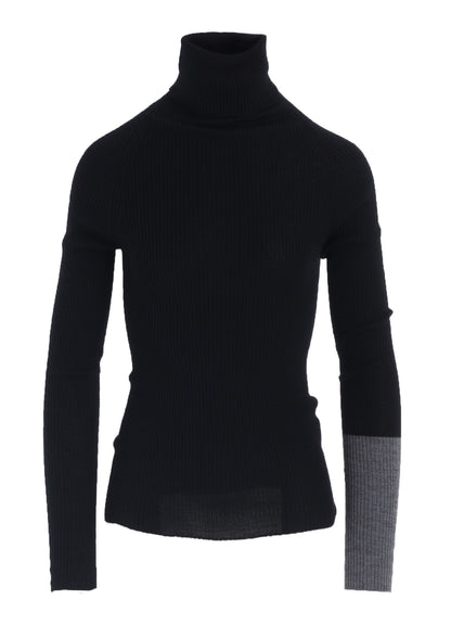 RIB COLOR COMBI HIGH NECK PO