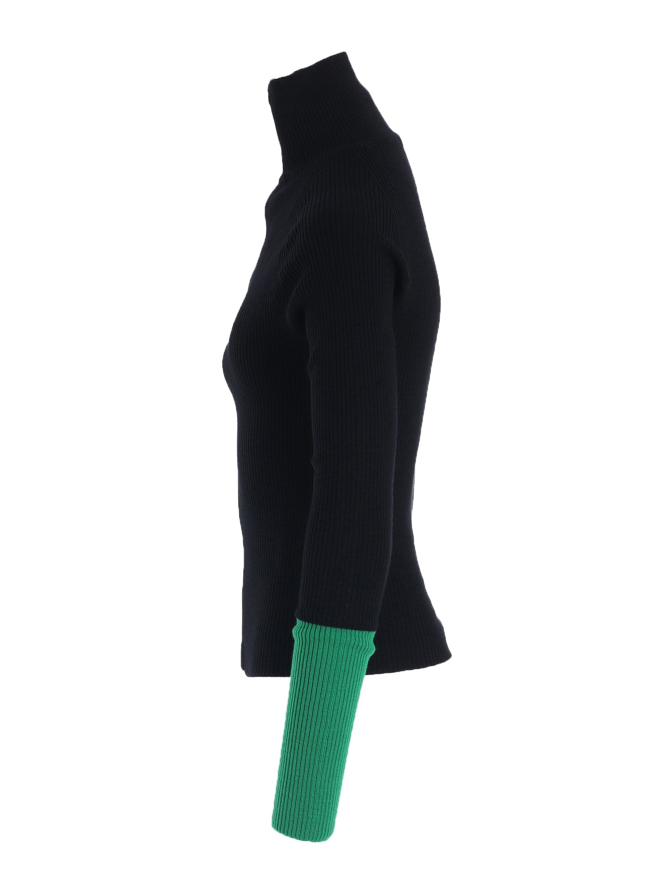 RIB COLOR COMBI HIGH NECK ZIP CD