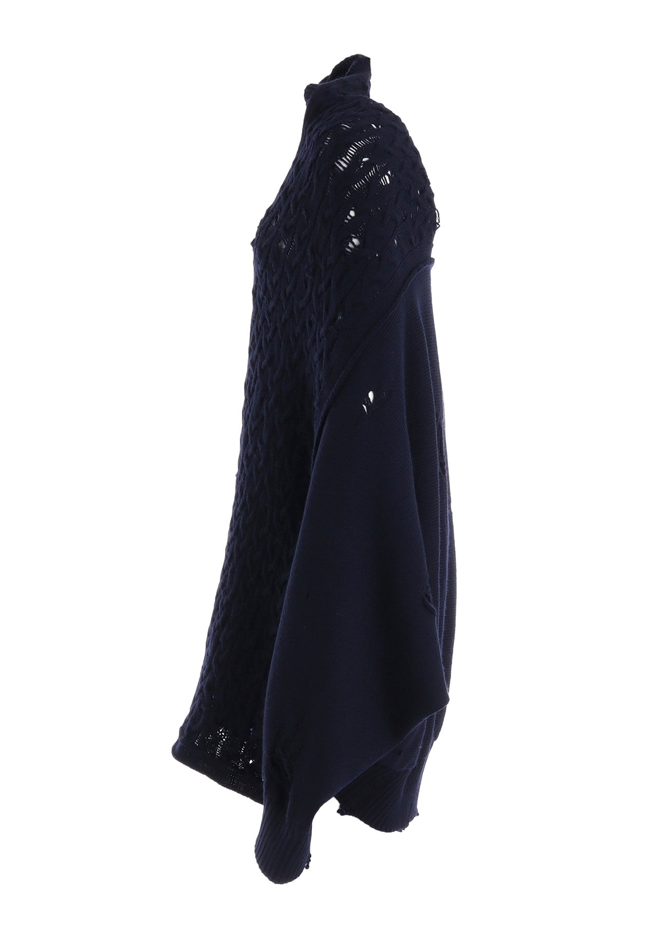 5G1P COMBINATION PATTERN DAMAGED DETAIL CARDIGAN