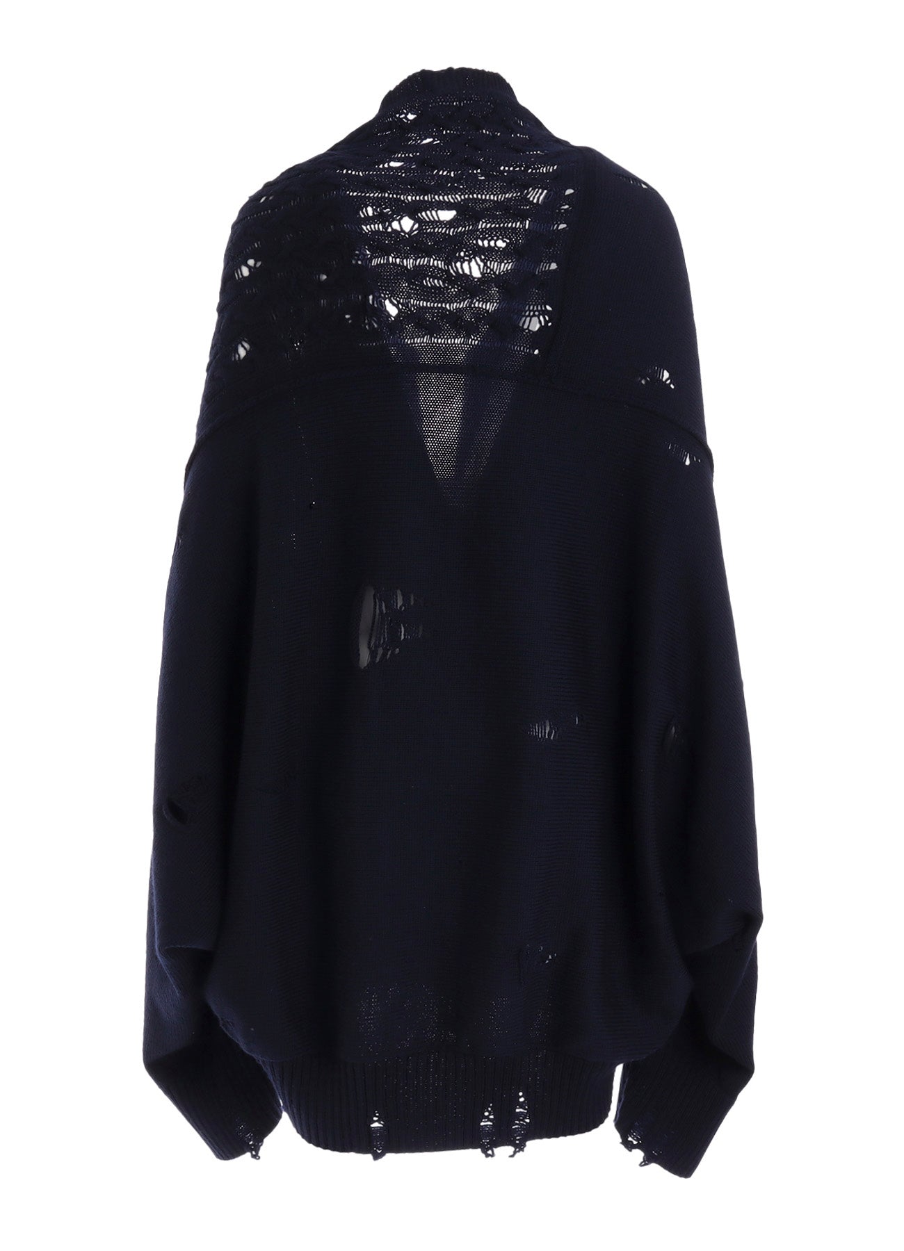 5G1P COMBINATION PATTERN DAMAGED DETAIL CARDIGAN