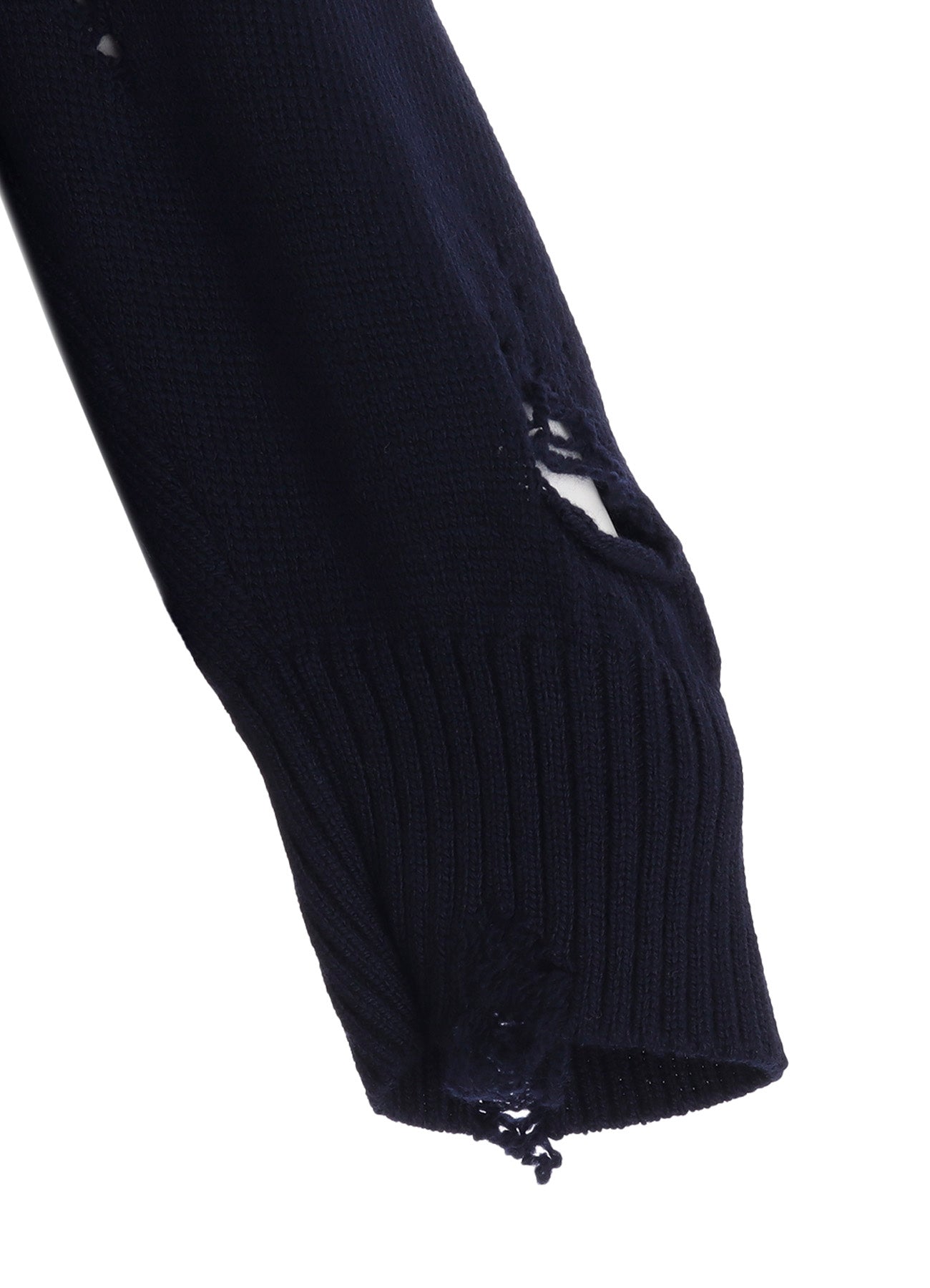 5G1P COMBINATION PATTERN DAMAGED DETAIL CARDIGAN