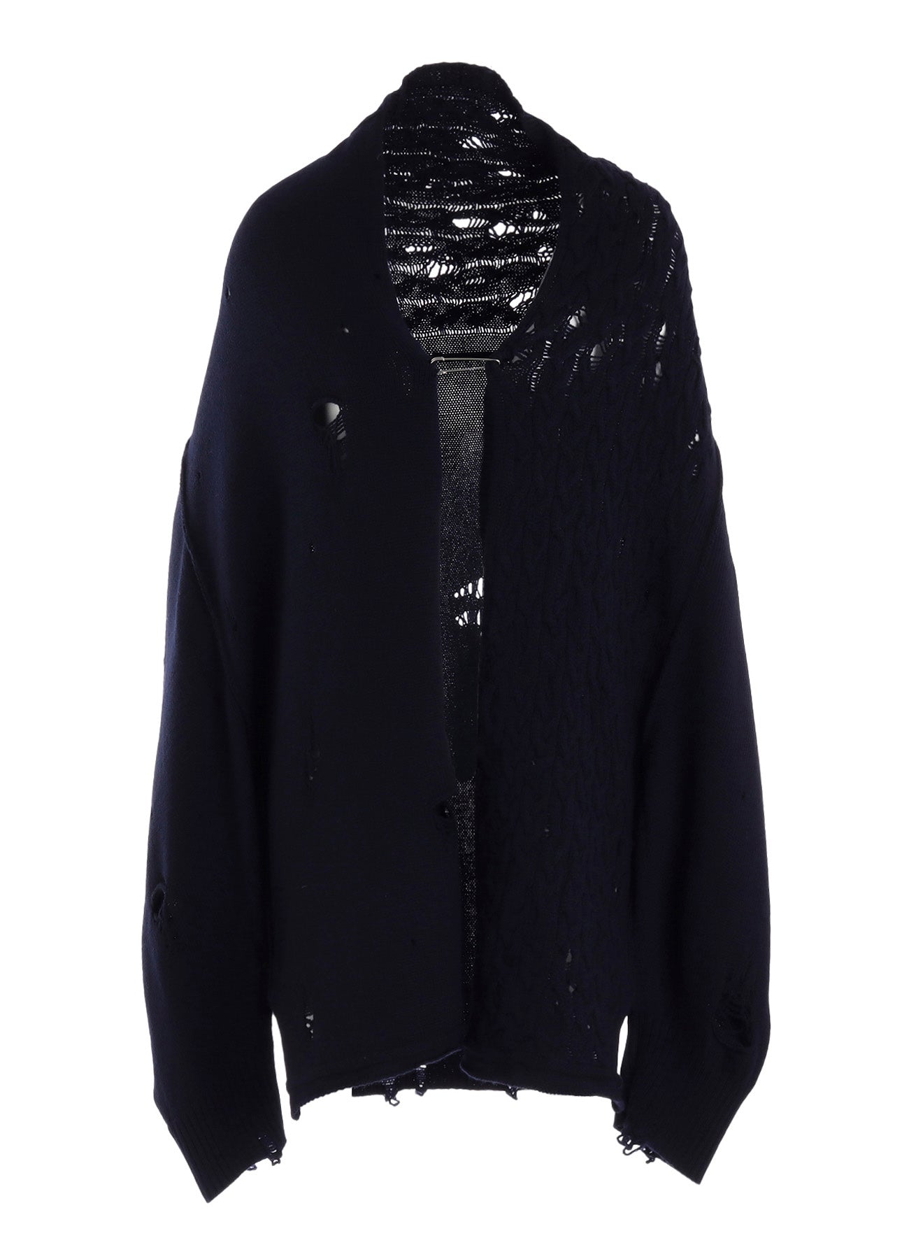 5G1P COMBINATION PATTERN DAMAGED DETAIL CARDIGAN – THE SHOP YOHJI
