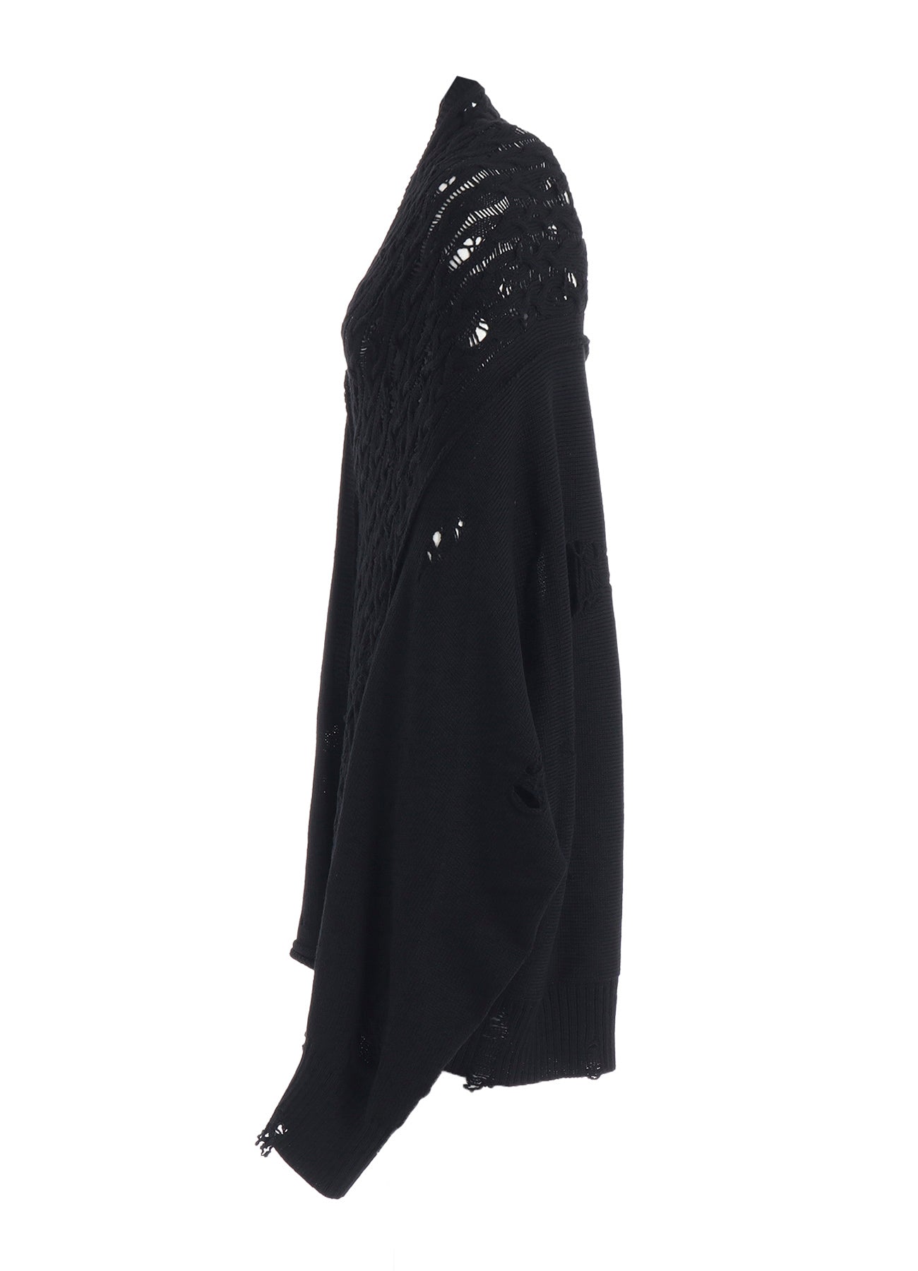 5G1P COMBINATION PATTERN DAMAGED DETAIL CARDIGAN
