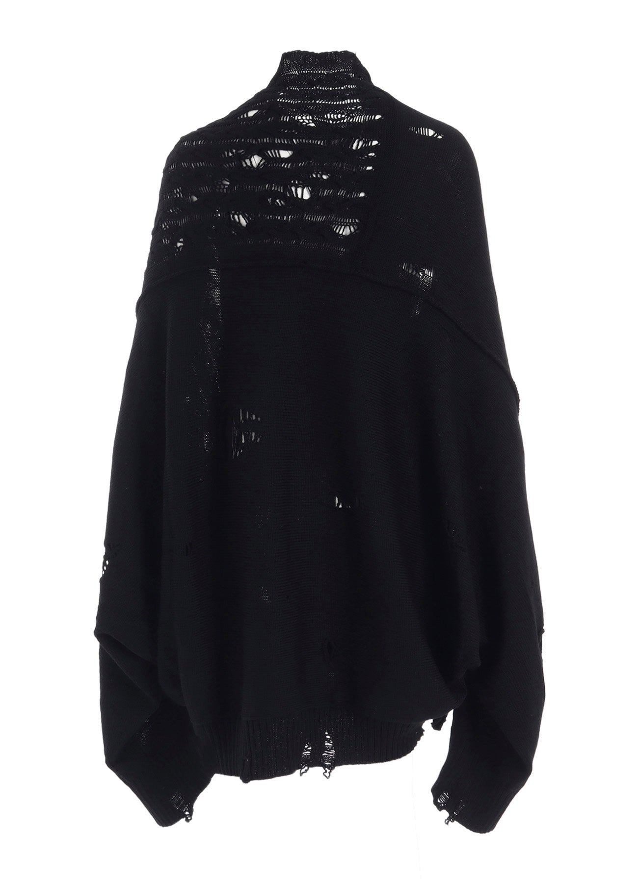 5G1P COMBINATION PATTERN DAMAGED DETAIL CARDIGAN