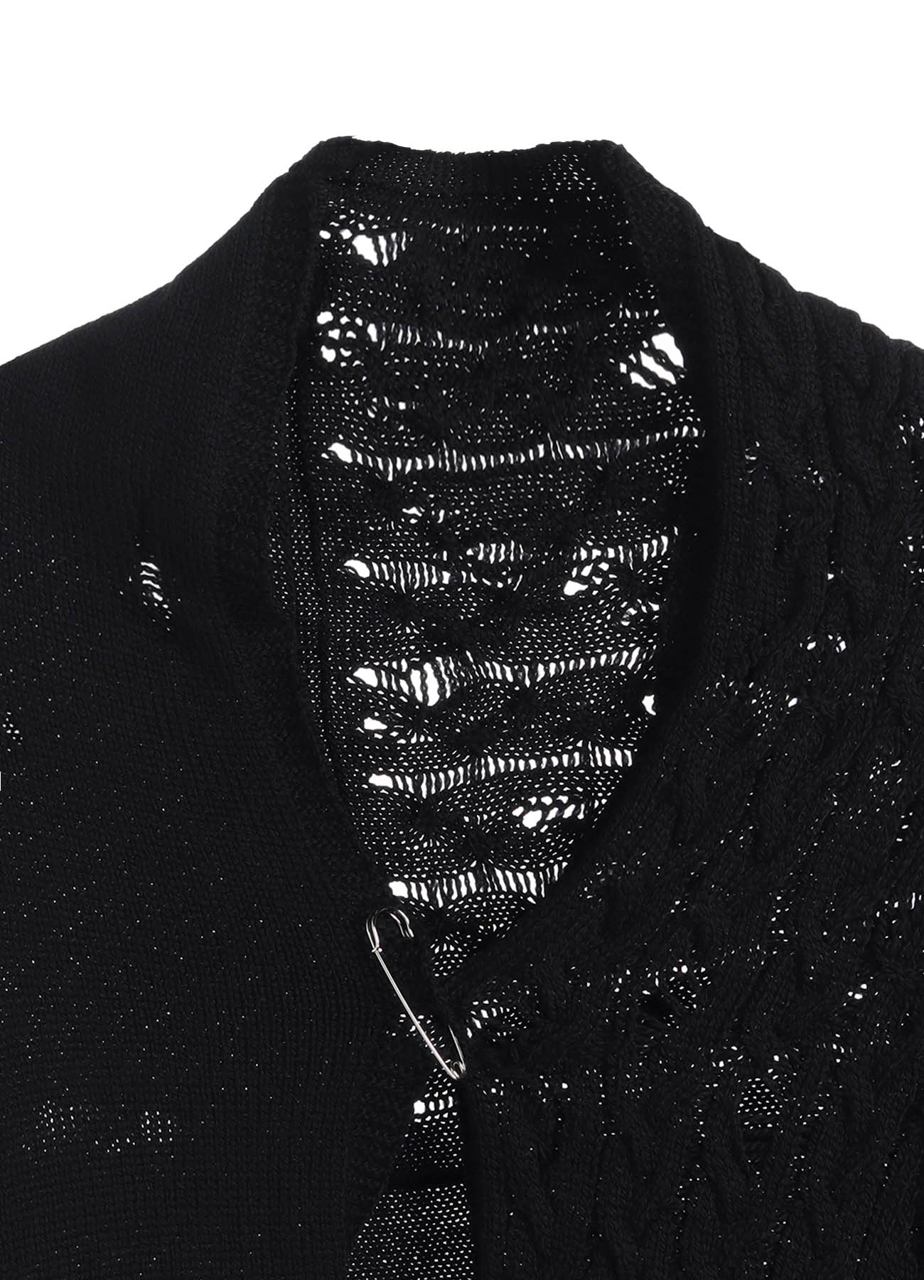 5G1P COMBINATION PATTERN DAMAGED DETAIL CARDIGAN