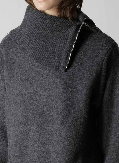 5G3P PLAIN STITCH 1x1 RIB BIG HIGH NECK PO