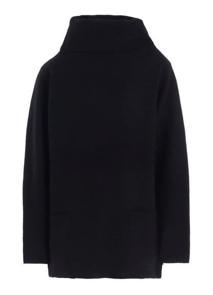 5G3P PLAIN STITCH 1x1 RIB BIG HIGH NECK PO