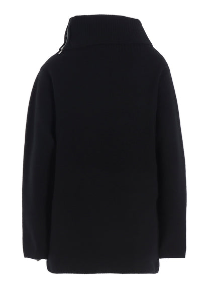 5G3P PLAIN STITCH 1x1 RIB BIG HIGH NECK PO