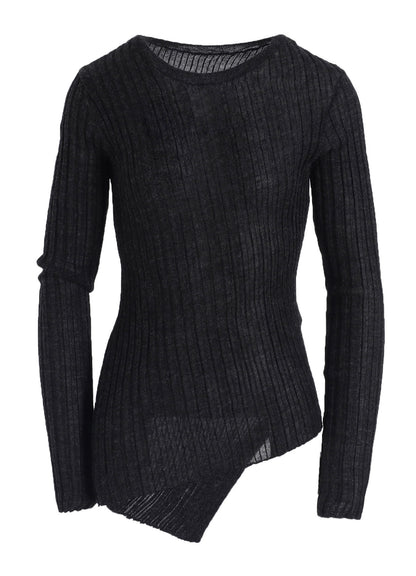 RIB DIAGONAL ROUND NECK PO