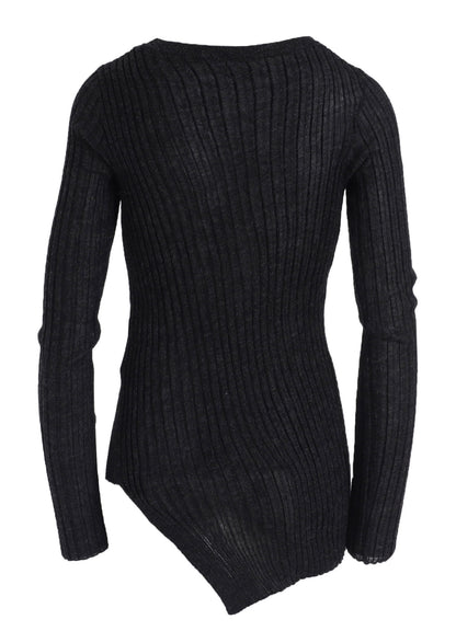 RIB DIAGONAL ROUND NECK PO