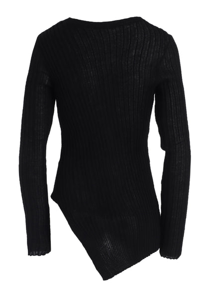 RIB DIAGONAL ROUND NECK PO