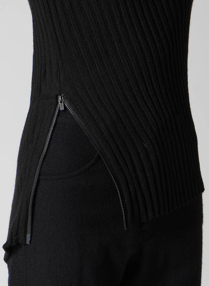 RIB DIAGONAL ROUND NECK PO