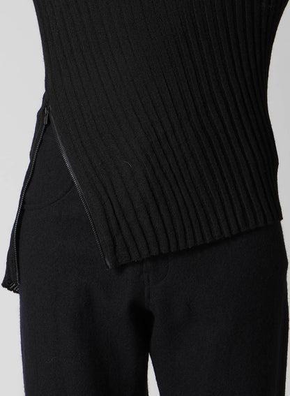 RIB DIAGONAL ROUND NECK PO