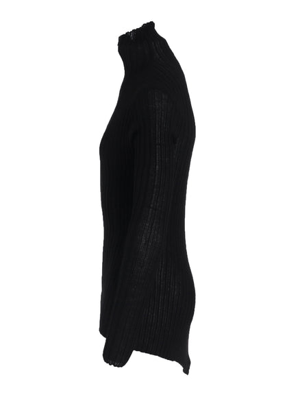 RIB DIAGONAL ZIP CARDIGAN