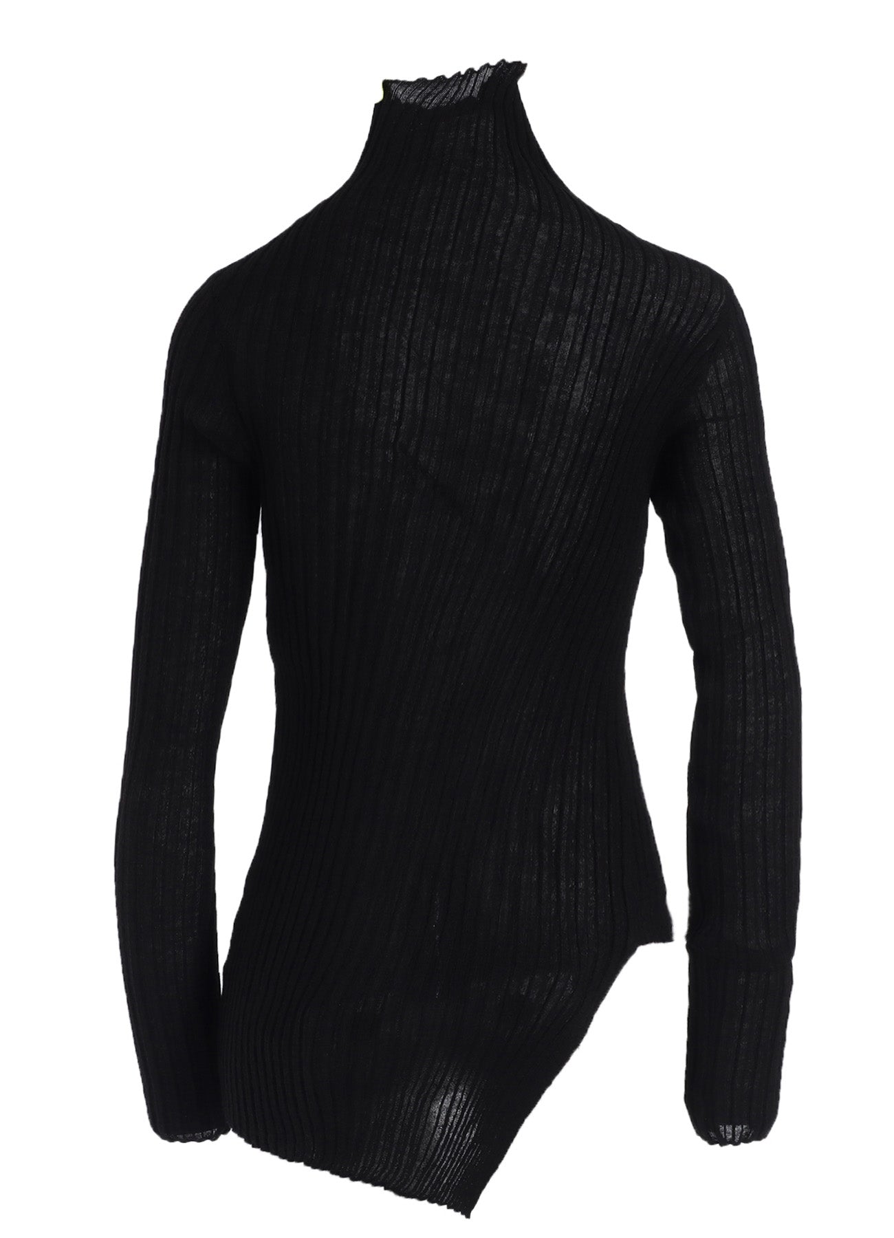 RIB DIAGONAL ZIP CARDIGAN