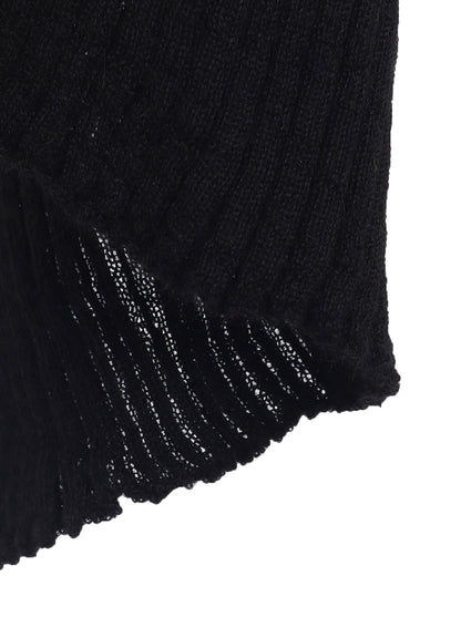 RIB DIAGONAL ZIP CARDIGAN