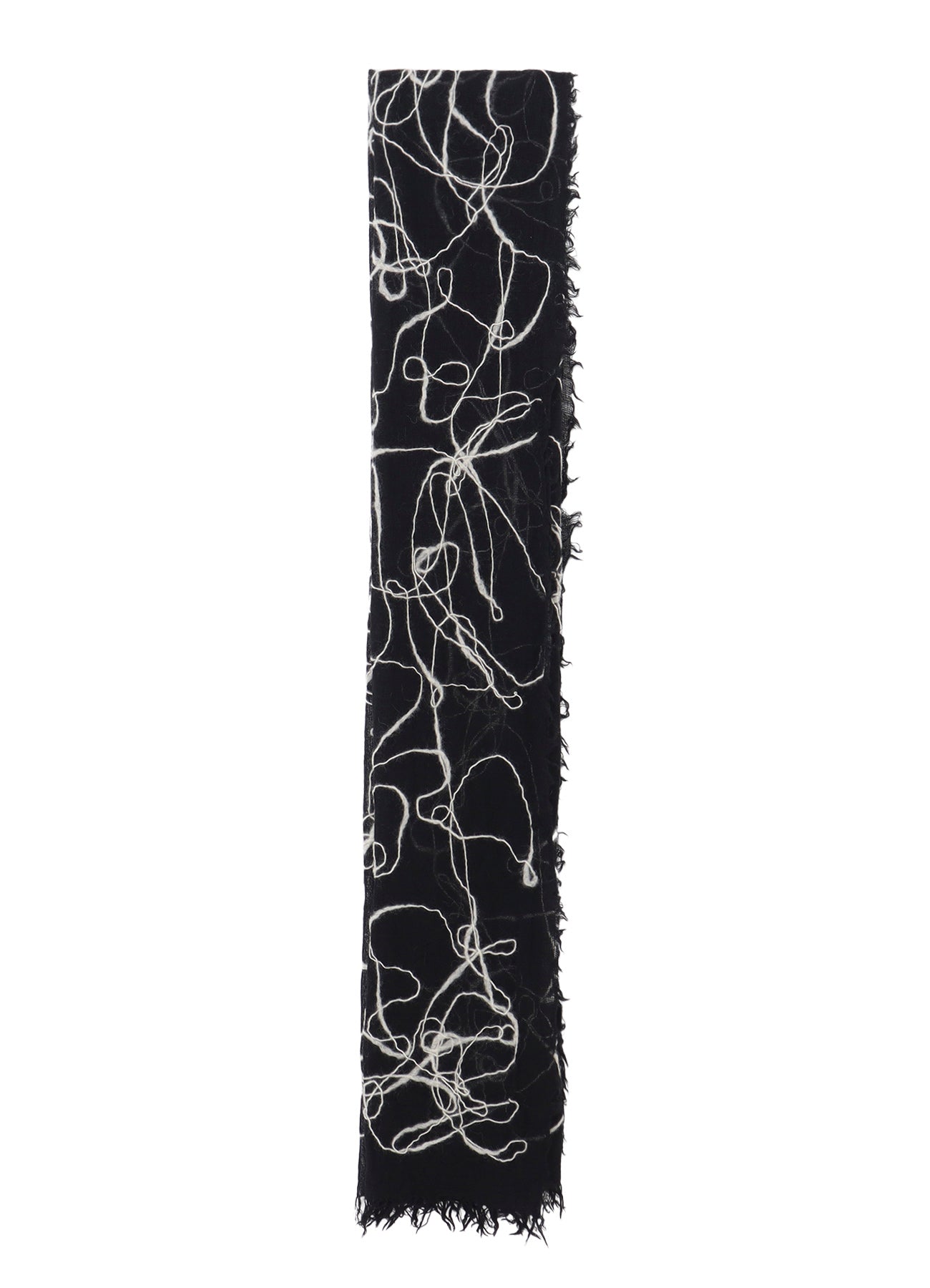 WOOL GAUZE NEEDLE PUNCH STOLE