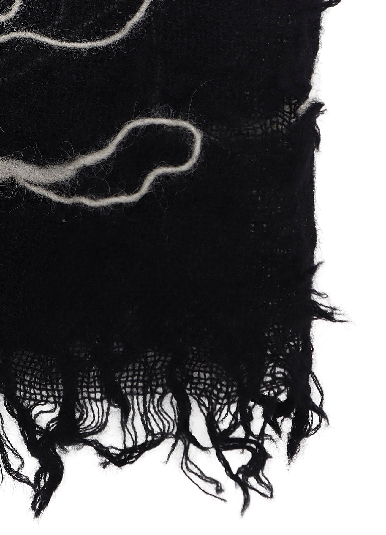 WOOL GAUZE NEEDLE PUNCH STOLE