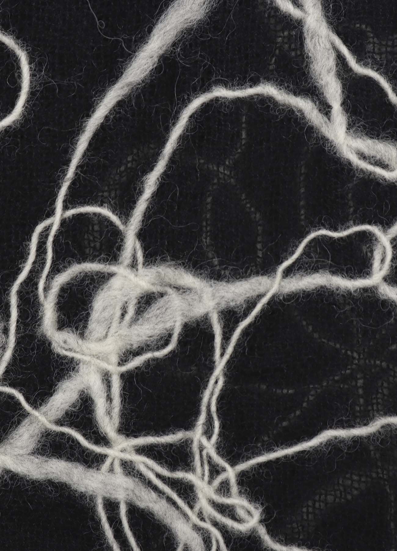 WOOL GAUZE NEEDLE PUNCH STOLE