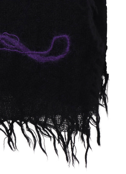 WOOL GAUZE NEEDLE PUNCH STOLE