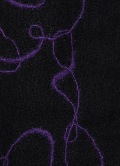 WOOL GAUZE NEEDLE PUNCH STOLE