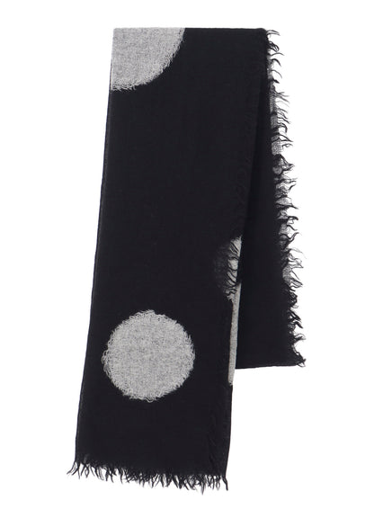 WOOL GAUZE NEEDLE PUNCH DOT STOLE