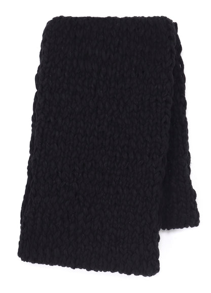HAND-WOVEN SLABS/W KNIT SNOOD