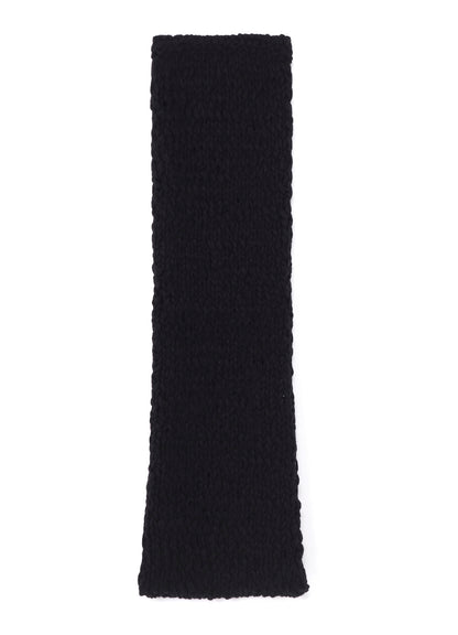 HAND-WOVEN SLABS/W KNIT SNOOD