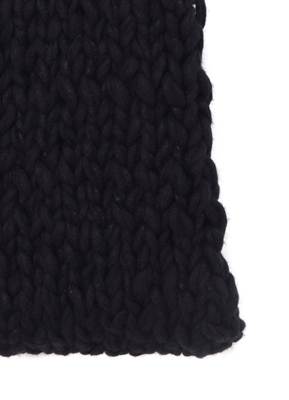 HAND-WOVEN SLABS/W KNIT SNOOD