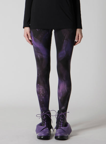 PURPLE A PATTERN BASIC LEGGINGS