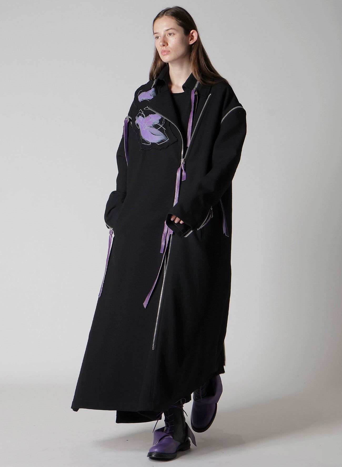 PURPLE A PATTERN BASIC LEGGINGS