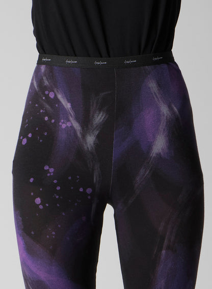 PURPLE A PATTERN BASIC LEGGINGS