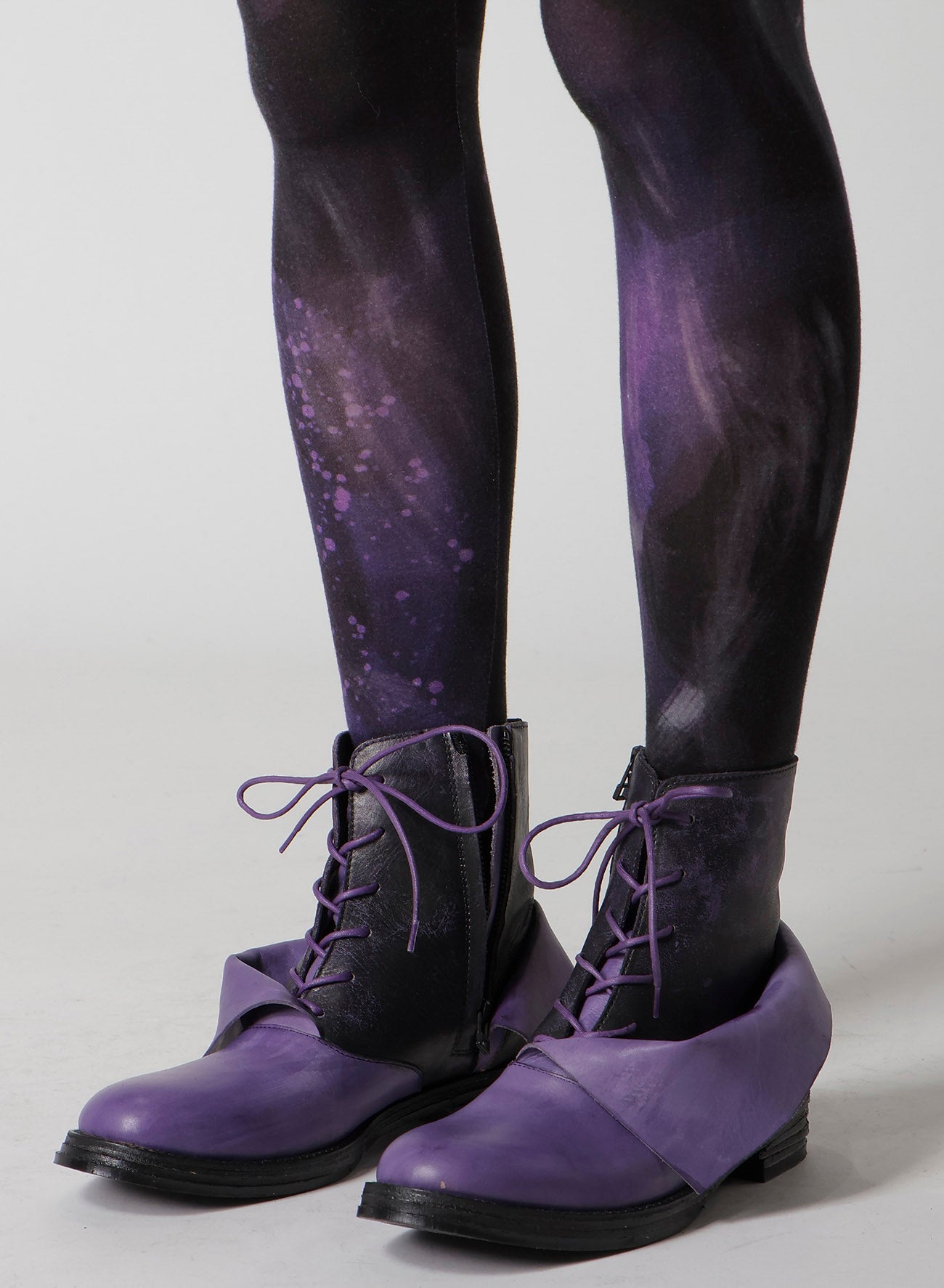 PURPLE A PATTERN BASIC LEGGINGS