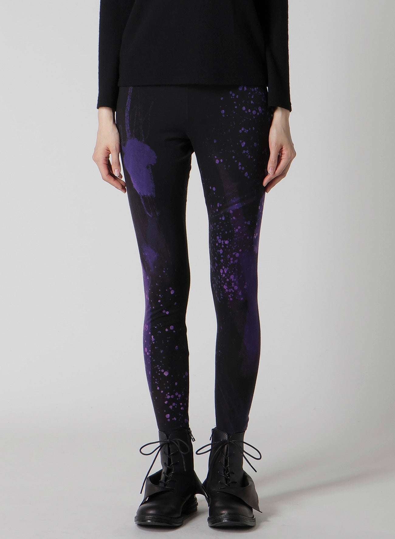 PURPLE B PATTERN BASIC LEGGINGS