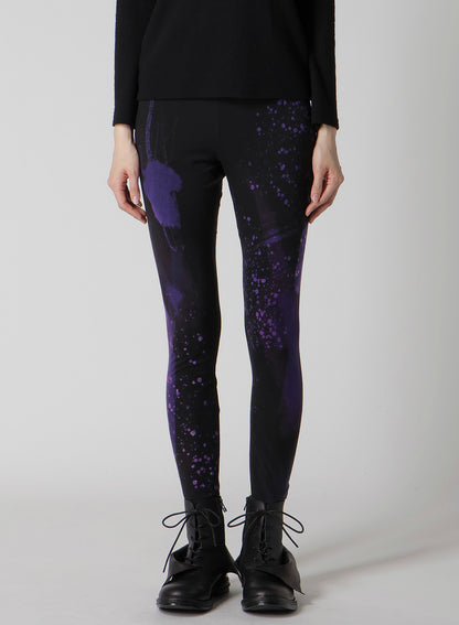 PURPLE B PATTERN BASIC LEGGINGS