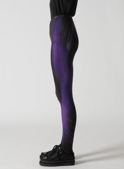 PURPLE D PATTERN BASIC LEGGINGS