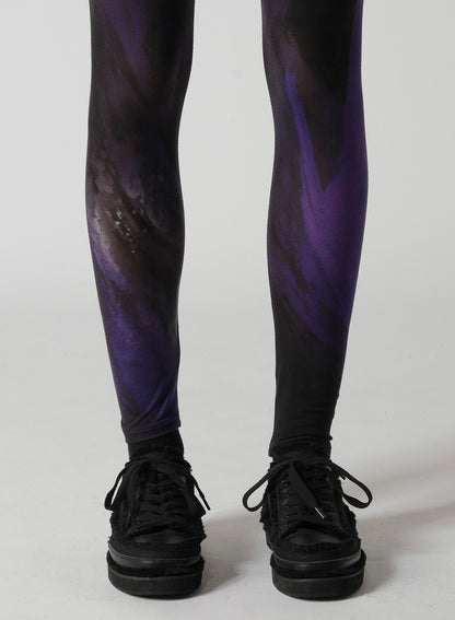 PURPLE D PATTERN BASIC LEGGINGS