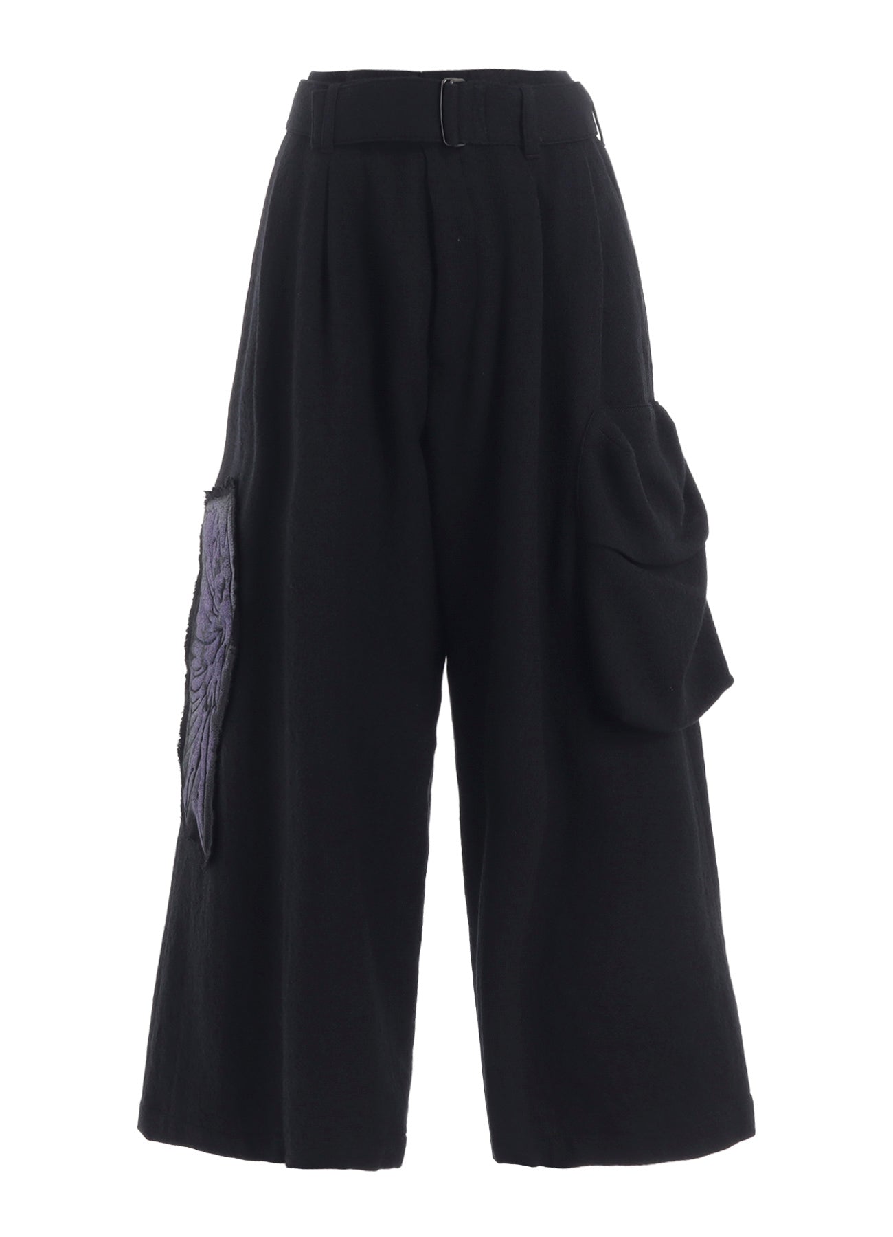 WOOL VIYELLA L OUT POCKET WIDE PANTS