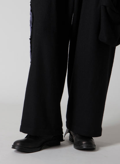 WOOL VIYELLA L OUT POCKET WIDE PANTS