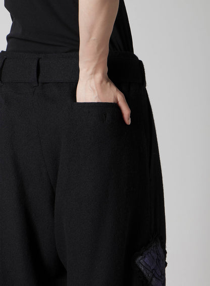 WOOL VIYELLA L OUT POCKET WIDE PANTS