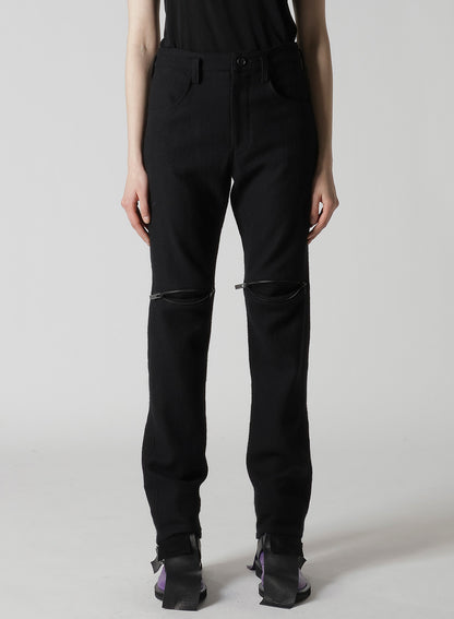 WOOL VIYELLA KNEE GUSSET PANTS