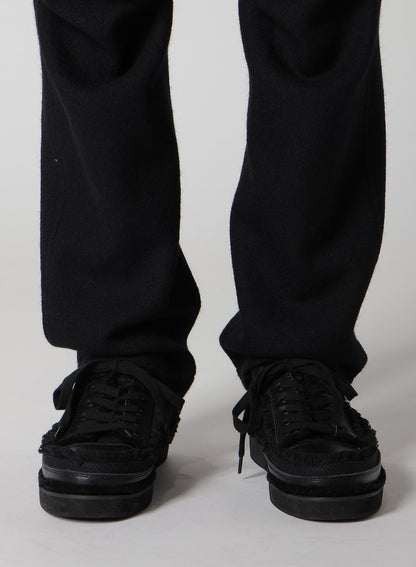 WOOL VIYELLA GATHERED KNEE PANTS