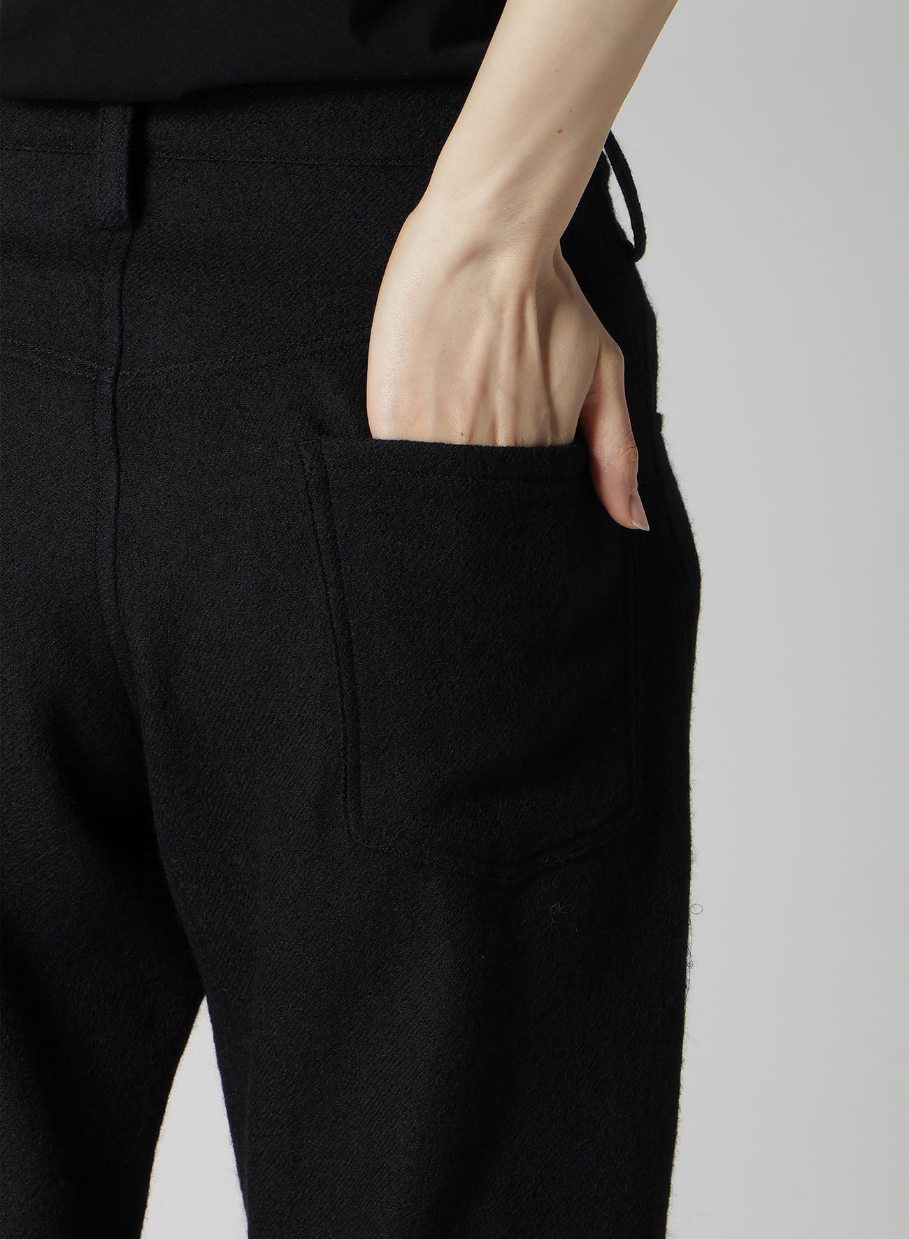 WOOL VIYELLA GATHERED KNEE PANTS